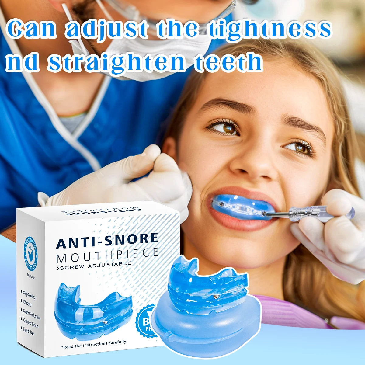 Anti Snore Bruxism Mouth Guard Stop Snoring Mouthpiece Teeth Bruxism Sleeping Aid Apnea Devices Night Anti-Snoring Mouth Guard