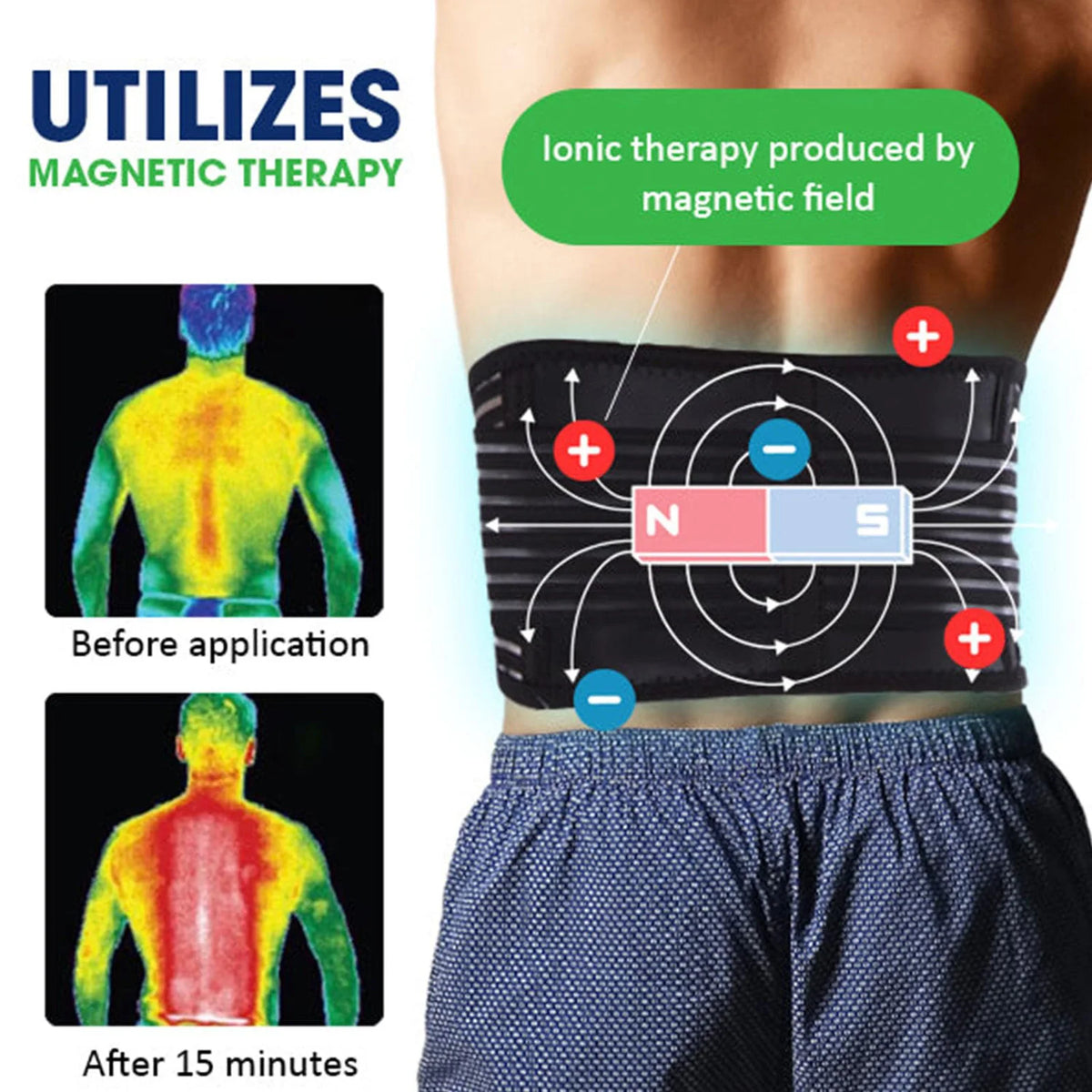 Self Heating Lumbar Back Support Wrap Adjustable Protective Waist Wraps For Unisex Arthritis Joint Pain Relief Injury Recovery
