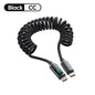 120W Spring Cable USB Type C To Type C Fast Charging LED Digital Display For iPhone 15 16 Samsung Huawei USB C To USB C Cable