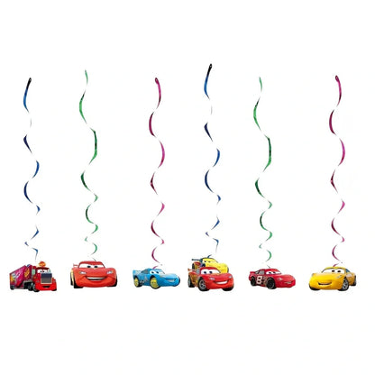 Cars Lightning McQueen Birthday Tableware Set Paper Cups Plates Tablecloth Napkins Banner Gift Bags Festive Event Essentials