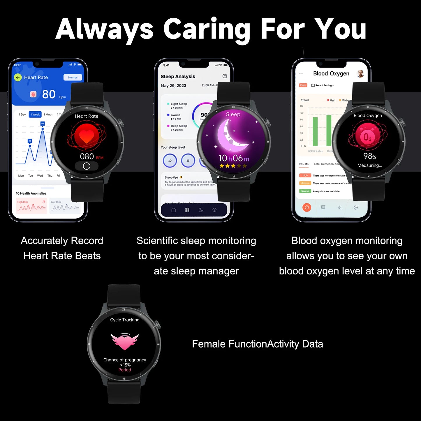 Inteligentny zegarek LIGE dla kobiet i mężczyzn, z połączeniami Bluetooth, sportowa bransoletka fitness, zdrowie kobiet, dynamiczna tarcza 3D, smartwatch damski, nowość 2026
