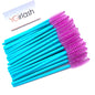 50 Pcs Shiny Crystal Eyelash Applicator Disposable Diamond Handle Nylon Two Colors Mascara Wands Spoolies Pink Brushes