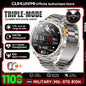 2026 New T-REX3 1100mAh Battery SmartWatch 10ATM Waterproof Compass Altitude HD Bluetooth call Sports Flashlight Smart Watch Men