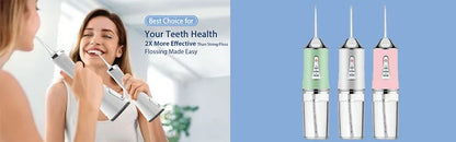Powerful Battery Portable Electric Individual 230 Ml 3 Modes Toothbrush Combo Teeth Cleaning Oral Irrigator Water Dental Flosser