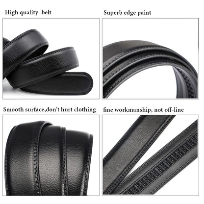 New Men's Belt PU Leather Belt Business High Quality Fashion Male Belt Automatic Buckle Belt for Popular