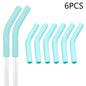 6Pcs/Set Soft Silicone Straw Covers Straws Tips Covers Fit For 9mm Wide Reusable Stainless Steel Straw Nozzles[Q]Q@