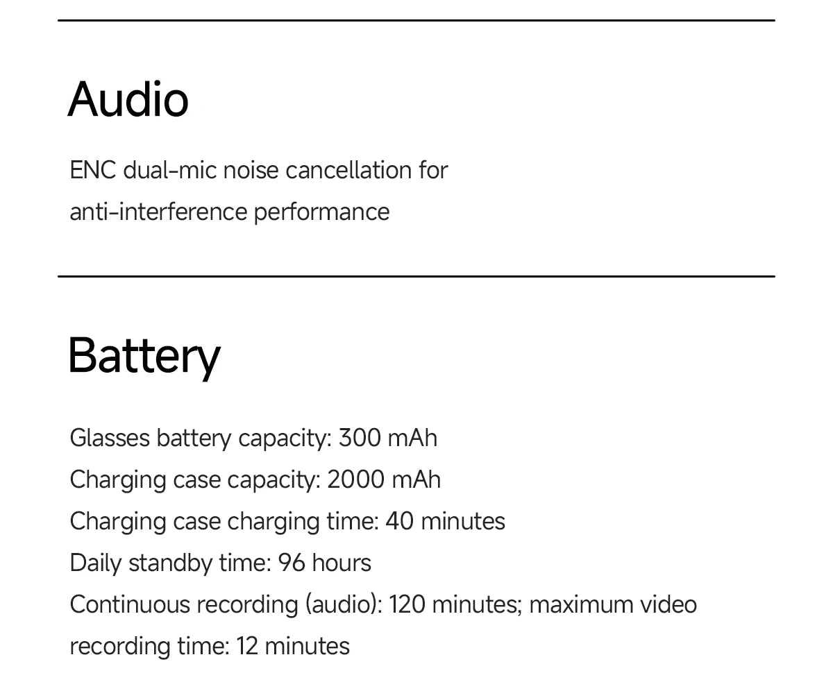 MT5 Ultra AI Smart Glasses 8MP Camera Video Recording Real-Time Translation Bluetooth Call Music with Charging Case