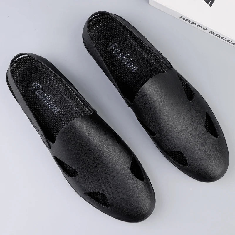 New summer general Doudou men's shoes outdoor lazy one-pedal men's daily casual leather shoes driving shoes