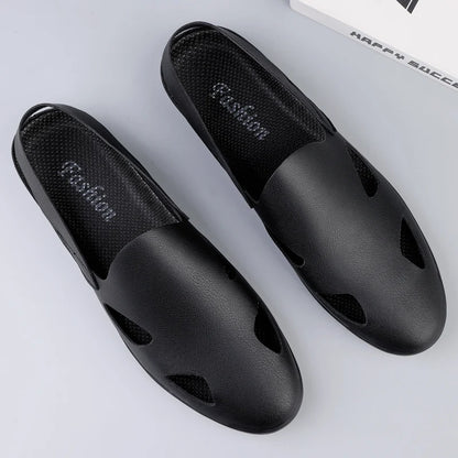 New summer general Doudou men's shoes outdoor lazy one-pedal men's daily casual leather shoes driving shoes
