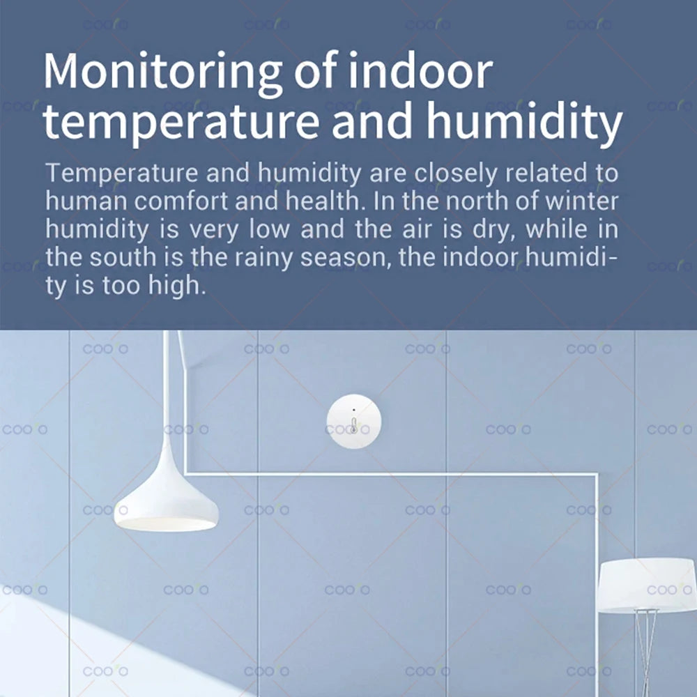 ZigBee Temperature And Humidity Sensor Remote Monitor By Ewelink App Battery Powered Works With Alexa Google Yandex Zigbee2mqtt