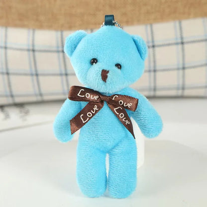 18-90Pcs Mini Teddy Bear Toy Plush Stuffed Bear Doll for Keychain Craft DIY Accessory Birthday Gifts Party Favors Supplies 4.7in