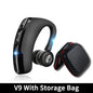 V9 Business Wireless Headphone With HD Mic Calling Noice Cancelling Driver Car Sport Bluetooth Headset 270° Rotation Earphone V8