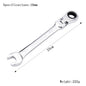 Ratchet Wrench of Keys Spanner Set Hand Tool 72-Tooth Ratcheting Flexible Head Mirror Finish 6mm-27mm Auto and Home Repair 1 pcs