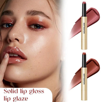 Solid Lip Gloss Mirror Lipstick Glaze Long Lasting Moisturizing Daily Beauty Makeup Refreshing Hot Pick Daily Lip Care Nourish