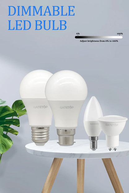 1-10Pack Dimmable GU10 E27 E14 B22 LED Bulb Lamp 220V No flicker Warm white Natural light 3000K 4000K 6000K dimming A60 C37