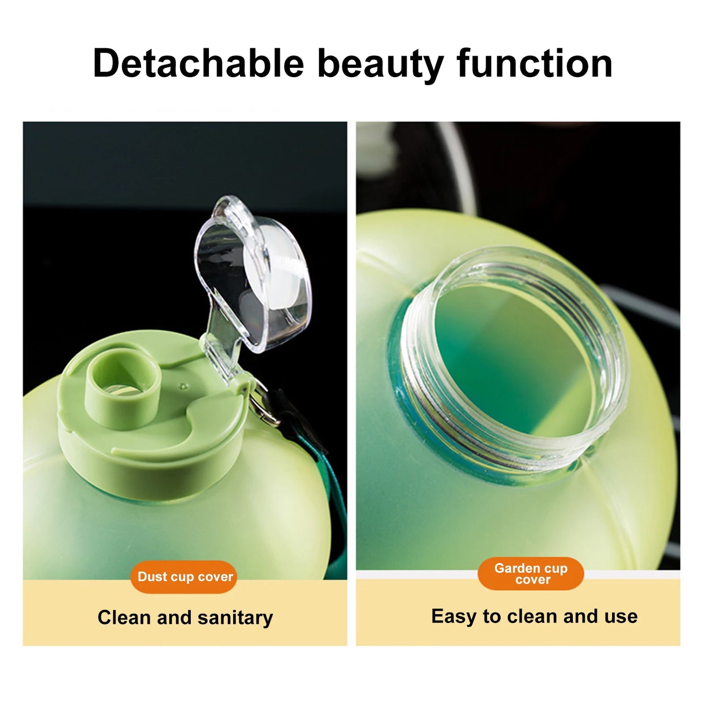 Extra Large Capacity Water Bottle Gradient Color Time Marker Designed Cup