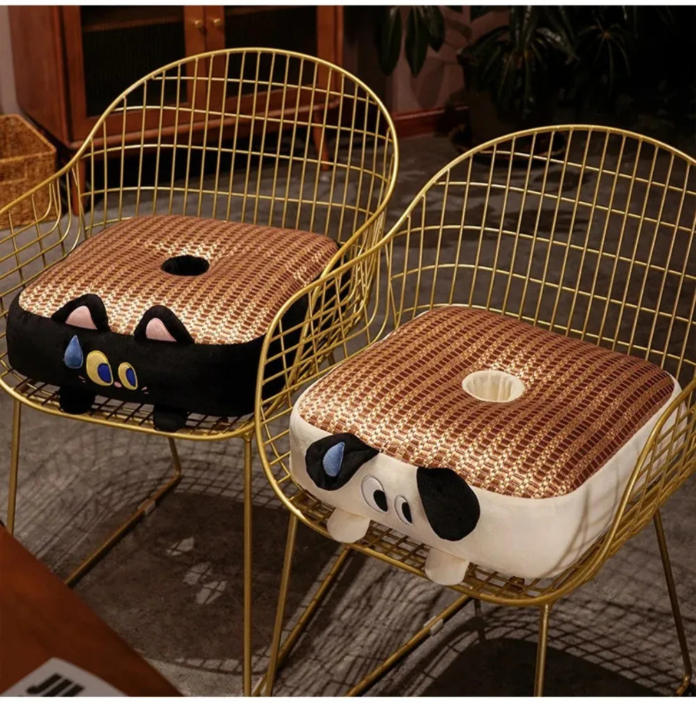 Thickened Lazy Rattan Mat Home Soft Comfortable Floor Stool Tatami Cushion for Living Room Bedroom Floor Seating