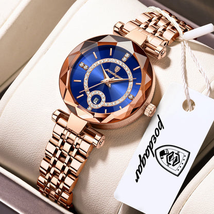 POEDAGAR High Quality Exquisite Wristwatch For Woman Waterproof Stainless Steel Date Quartz Ladies Watch Elegant Women's Watches