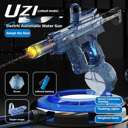 Lighting Electric Water Gun Continuous Water Spraying High-pressure Powerful Water Gun Children's Outdoor Game Toy Festival Gift
