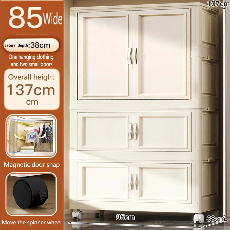 Home Use Baby Closet Easy Assembly Bedroom Storage Cabinet Thickened Children's Clothes Organizer Infant Wardrobe