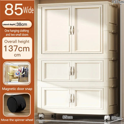Home Use Baby Closet Easy Assembly Bedroom Storage Cabinet Thickened Children's Clothes Organizer Infant Wardrobe