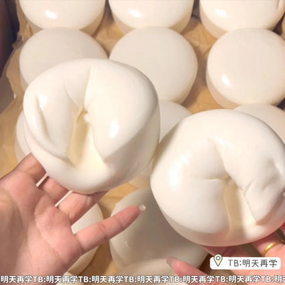 White Squishy Yogurt Cake Bread Soft Stress Relief Toy Relaxing Gift Squeeze Toy Slow Rising Sensory Fidget Toys for Kids Adults
