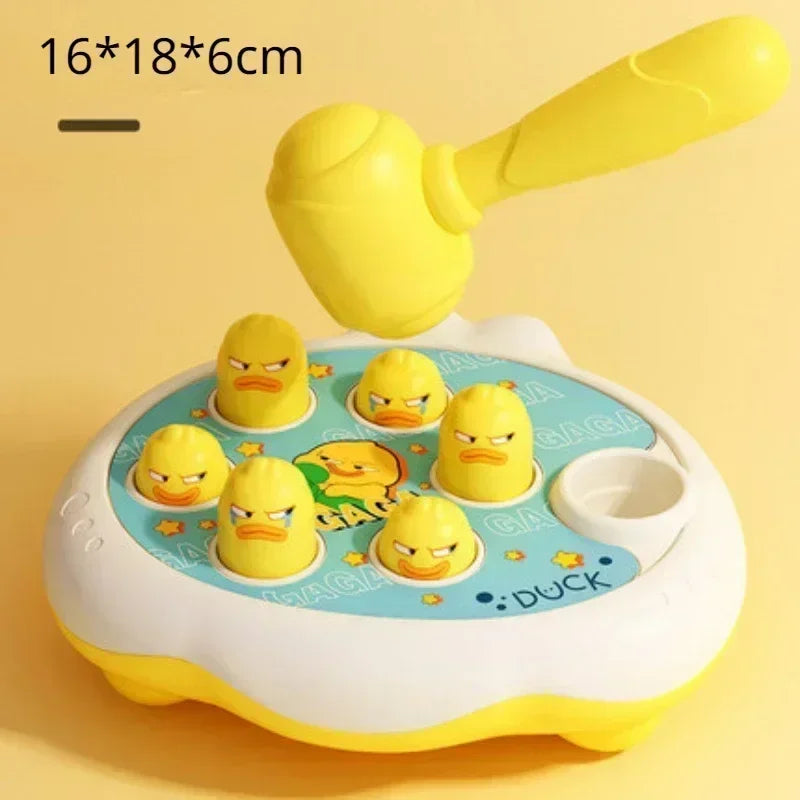 Duck/Frog/Pig Baby Toy Montessori Learning Game Educational Puzzle Gift for 12 24 Months Toddler Boy/Girl with Hammer