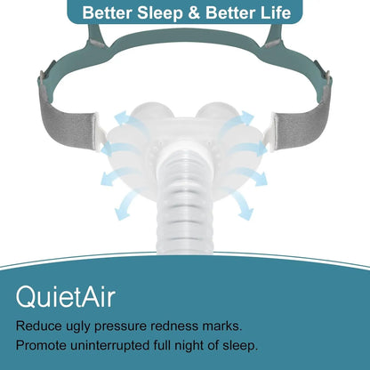 FHC P40 CPAP Nasal Pillow Mask 3-in-1 S/M/L Silicone Cushions for CPAP/BIPAP Device Snoring & Apnea Therapy Sleep Aid