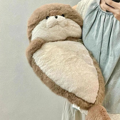 40/65cm Seal Plush Toy Soft Pillow Lifelike Simulation Stuffed Sea Otter Soft Doll Animal Toy Cartoon Otter Kid Birthday Gift