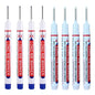 8Pcs/Set 20mm Deep Hole Long Nib Head Markers For Metal Perforating Pen Waterproof Bathroom Woodworking Decoration Multi-Purpose