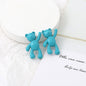 10PCS/lot DIY Cute Cartoon Teddy Bear Pendant Jewelry Accessories Wholesale Alloy Spray Paint Simple Multicolor Jewelry Material