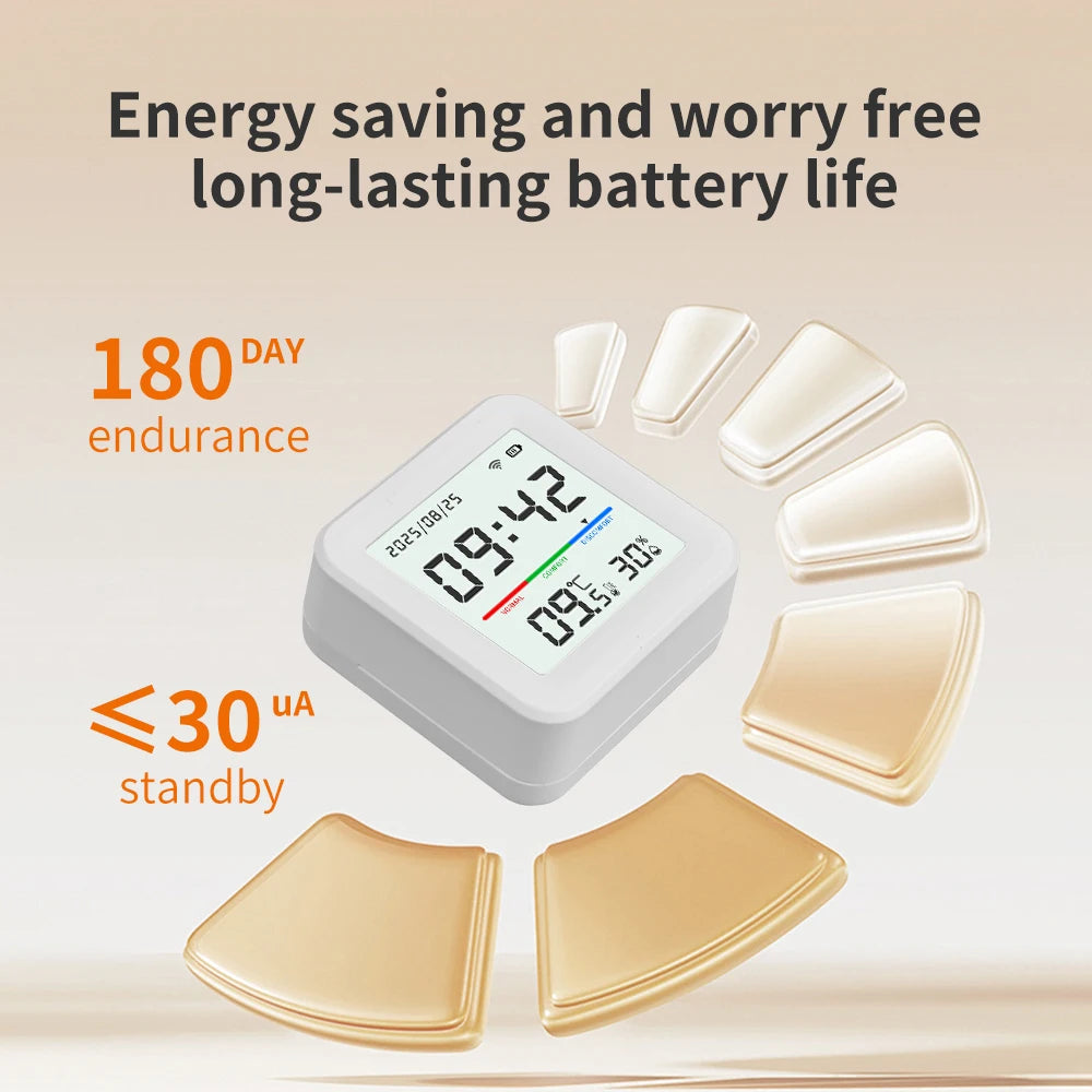 Tuya Temperature And Humidity Sensor 2.4G WiFi Smart Life App Remote Detecte Support Alexa Google Home