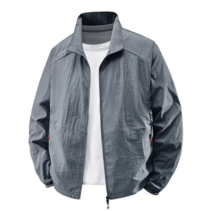 Sunscreen Jacket for Men Summer Thin Lightweight Breathable UV Protection Ice Silk Outdoor Fishing Hiking Sikn Coats