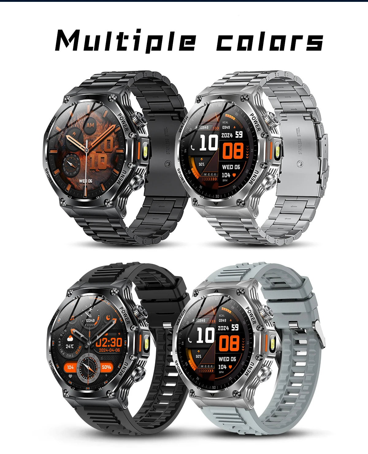 LIGE Nowy Smartwatch Męski 800 mAh Ultra Długa Żywotność Baterii Wodoodporny Zegarek Sportowy Outdoor Połączenia Bluetooth Wojskowy Smartwatch 2025