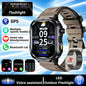 Outdoor Military Smartwatches Bluetooth Call Men 2.01" Blood Oxygen Monitor 5ATM Waterproof GPS Tracking Sports Smart Watch HW12