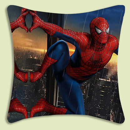 Spider-Man mascot Pillow Covers Cartoon Sofa Decorative Home Double-sided Printing Short Plush Cute Cushion Cover
