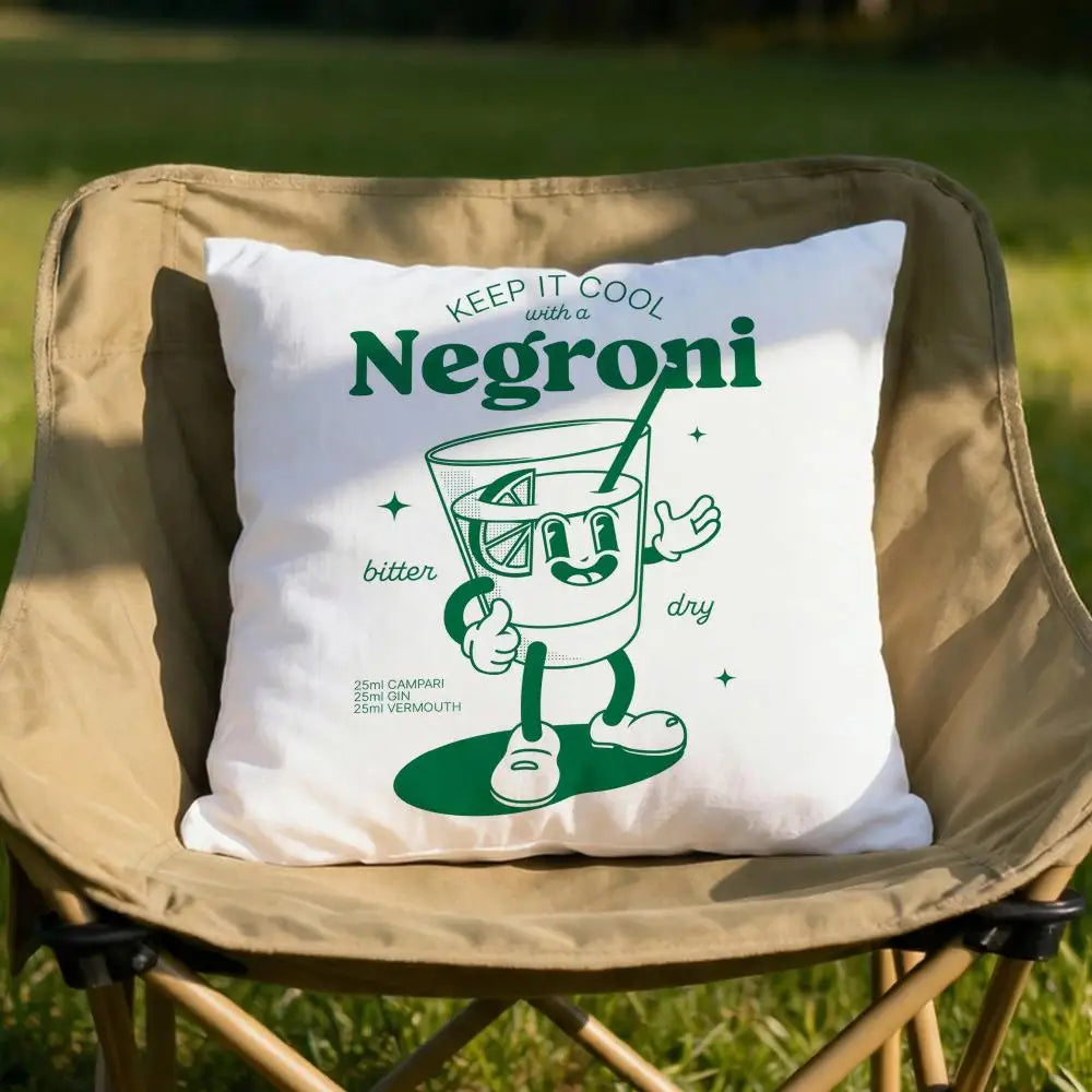 Negroni Cocktail Cushion Cover Soft Reversible & Durable Pillow Cover – Multi-Scene Use for Home & Car Daily Comfort