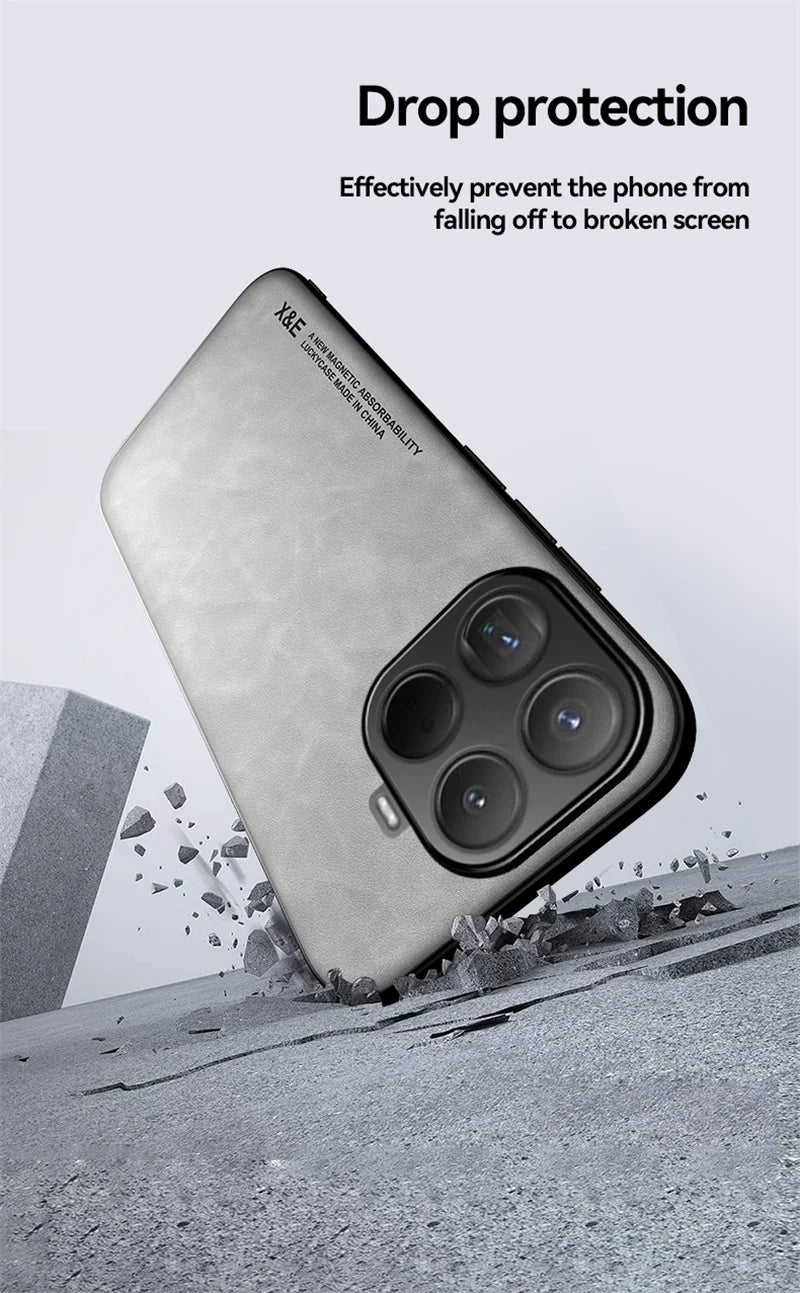 For Xiaomi 15T Pro 5G Case Soft Leather Magnetic Holder Phone Case For Xiomi Xiaomy Mi15T Mi 15T 15 T Pro Shockproof Back Cover