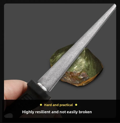 Ergonomic Handle Diamond Grinding Sharpener 1/3/5Pcs Wearproof Curved Flat Design Home Kitchen Blade Maintenance Tool
