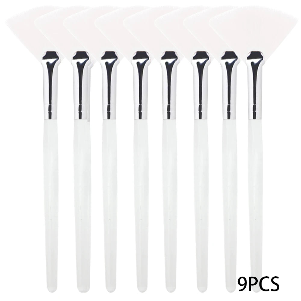 3/9 Pieces Facial Fan Mask Brushes Soft Mask Brush Applicator Esthetician Facial Mask Brushes For Women Girls Cosmetic Tools
