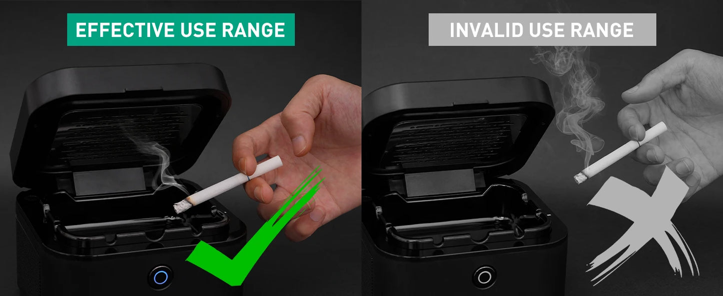 Multifuntional Ashtray Air Purifier Smokless  Smoke Removing ,USB Chargeable Smokeless Ashtray Indoor,Outdoor,Home,Office
