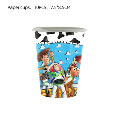Toy Story Party Decorations Cup Plate Napkin Slap Bracelet Cake Topper Birthday Party Favors Reward Prizes Party Supplies