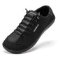 HOBIBEAR Wide Toe Barefoot Shoes for Unisex Minimalist Canvas Sneakers Lightweight Adjustable Slip On Walking Shoes