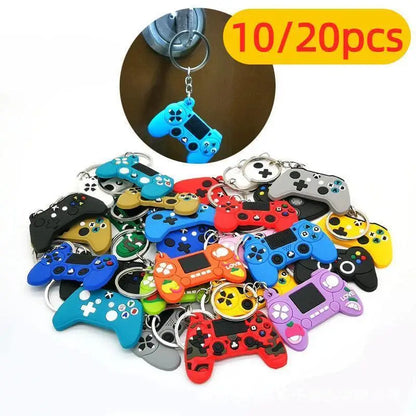 10/20PCS PVC Game Machine Keychain Keyring Cute Gamepad Joystick Key Chain Keychains Bag Car Hanging fit Men Boy Keys