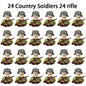 WWII Infantry Military Soldier War National Army Mini Gun armament Models Building Blocks Building Blocks Toys for Kids