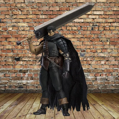 Figma 359 17cm Berserk Black Swordsman Guts Action Figure Movable Joints Anime Game Collectible Model For Anime Fans Display