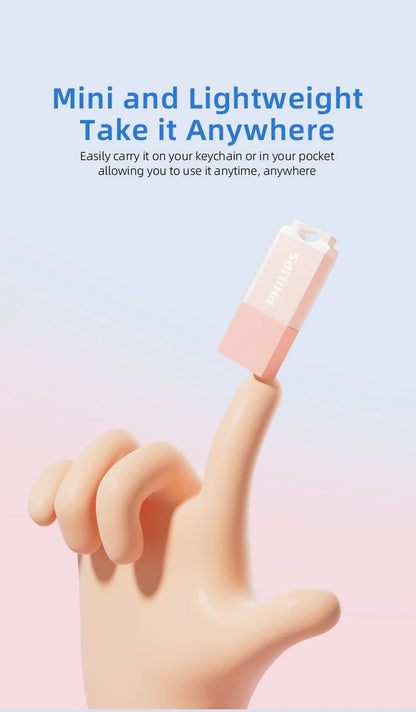 PHILIPS Cute 128GB USB Flash Drive Novelty Soft Silicone Memory Stick USB Thumb-Drive Cartoon for PC/Tablets/Mac/Laptop