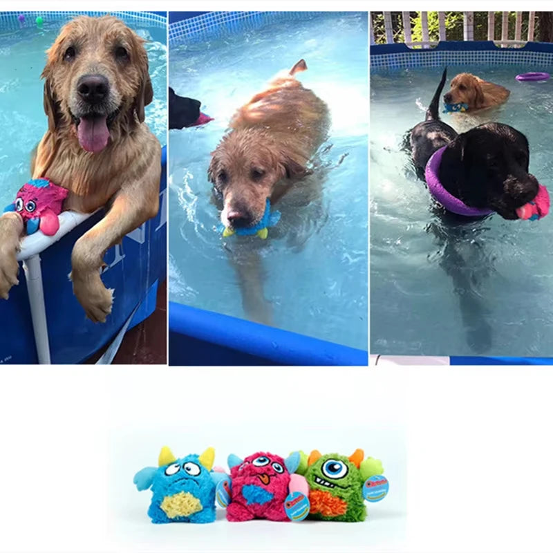 OUZEY Squeaker Dogs Balls Toy Bite Resistant Plush Toys For Small Dogs Interactive Chew Ball Toys Pets Training Accessories