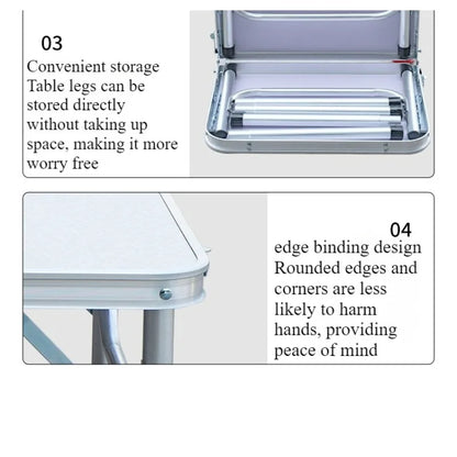 Outdoor camping leisure folding table beach party picnic barbecue height adjustable aluminum alloy lightweight foldable table