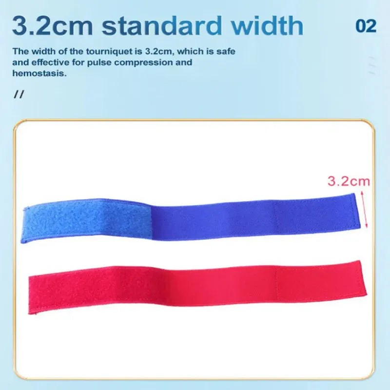 Dialysis Tourniquet Elastic Hemostatic Bandage Trauma First Aid Portable Blood Sucking Pad Stationary Tool Outdoor